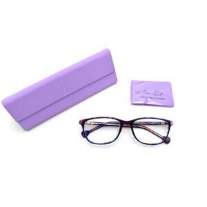 Lisa Loeb Hula Hoop Blueberry Swirl 49-15-125mm Eyeglasses FRAMES ONLY - FAIR